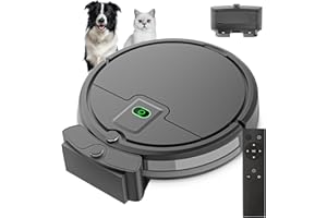 ENCHE Robot Vacuum Cleaner, 2900Pa Powerful Sunction Robot Vacuum with Remote Control,Automatic Self-Charging,Long Run Time,Slim&Quiet Robotic Vacuum Cleaner for Carpet Pet Hair