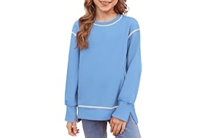 blibean Girls Long Sleeve Sweathirts Pullover Tops Size 6-15 Years