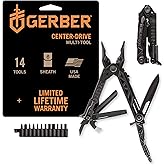 Gerber Gear Center-Drive Multitool - Includes 3.25" Plain Edge Knife, Needle Nose Pliers, Center-Axis Bit Driver, Wire Cutter