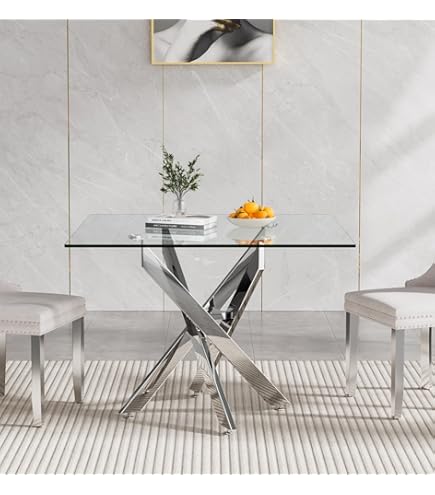 Seater Glass Dining Table Criss Cross Dining Chairs Binrrio