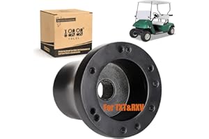 10L0L Golf Cart Steering Wheel Adapter Fits EZGO TXT/RXV 5-6 Holes Steering Wheel - Black