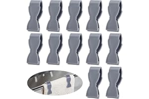 Lonimia 12 Pcs Kitchen Towel Clips, Keeps Towel from Falling, U-Shape Towel Clip, Towel Rack Clips, Towel Clamps for Bathroom