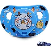 ScribbleHourglass Adult Pacifier for Anxiety: Cute Paci Large Shield for Sleep - Handle Binky with Pacifier Holder Clips