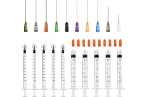 10 Pack - Plastic Syringe Blunt Tip Needle - 1ml, 3ml Luer Lock Syringes | 14Ga 15Ga 16Ga 18Ga 19Ga 20Ga 21Ga 22Ga 23Ga and 2