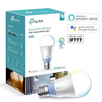 TP-Link smarte WLAN Glühbirne, E27, 10W, funktioniert mit Amazon Alexa (Echo und Echo Dot), Google Home und IFTTT, alle Schat