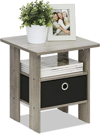 Furinno ANDREY Side Table End Table Night Stand French Oak 39.4cm
