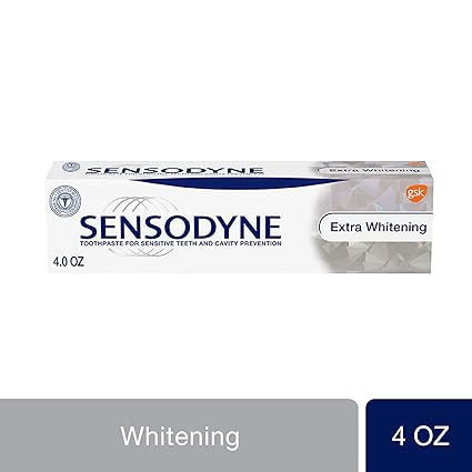 Sensodyne Toothpaste For Sensitive Teeth Cavity Protection Extra Whitening 4 Oz