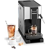 Cuisinart Espresso Bar Fully Automatic Espresso Machine, Makes Hot or Cold Cafe-Quality Cappuccino, Lattes, Americanos and Cold Extracted Espresso, Steam/Frothing Wand for Milk-Based Drinks, EM-550