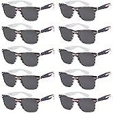 UV Protection Sunglasses Men & Women – Lightweight & Durable Unisex 80’s Retro Shades with Flexible Hinges, Bulk 10-Pack
