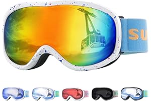 Supertrip Kids Ski Goggles, Anti-Fog Snow Snowboard Goggles for Kids Boys Grils Youth Age 5-15