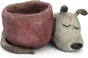Georgetown Home and Garden Dreamer Dog by Blobhouse Decorative Planter with Drain Hole