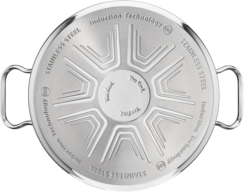 Utensili da cucina 6 pezzi, casseruola 16 cm, Pentole 20/24 cm, Coperchi in vetro, induzione, Acciaio inossidabile 18/10, Garanzia 10 anni, Base 3 strati, Duetto On A705S636