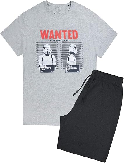 Star Wars Storm Trooper Wanted Men S Shorts Lounge Set Amazon Com