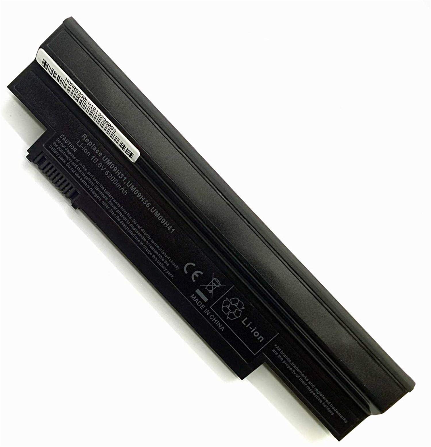 UM09H31 UM09C31 UM09G31 UM09H36 UM09H41 UM09G41 UM09H71 UM09G51 Laptop Battery Replacement for Acer Aspire One 253h NAV50 One 532 532h AO532h 532G AO532G Series (10.8V 5200mah)