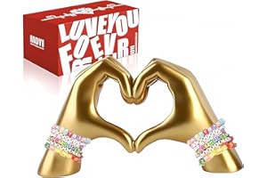 MOYI Gold Decor for Singer Fans Lover Merch Heart Hands Sculpture, Home Decor Living Room Accent Decor Love Statue for Bedroom Bookshelf Coffe Table Aesthetics Decorations Gifts for Women Mom Girlfriend