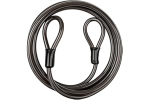 YUXLNJXEM 12MM Heavy Duty Bike Lock Cable – 4ft Vinyl Coated Braided Steel Security Cable with Looped Ends, Cut-Resistant Bicycle Lock Cable for Bike, Scooter & Gate