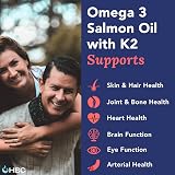 Hofseth Biocare Cardio Omega 3 Norwegian Salmon Oil 1000mg with K2 90 caps view 2