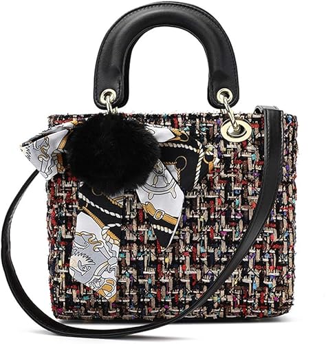 Amazon Cn ショルダーバッグ 秋と冬モデル レトロファッション ワンショルダーメッセンジャーバッグ ワイルドスカーフ ウールのバッグ Color Brown ショルダーバッグ