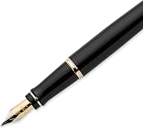 Waterman Expert Fountain Pen Gloss Black 23k Gold Trim Fine Nib Gift Box view 6