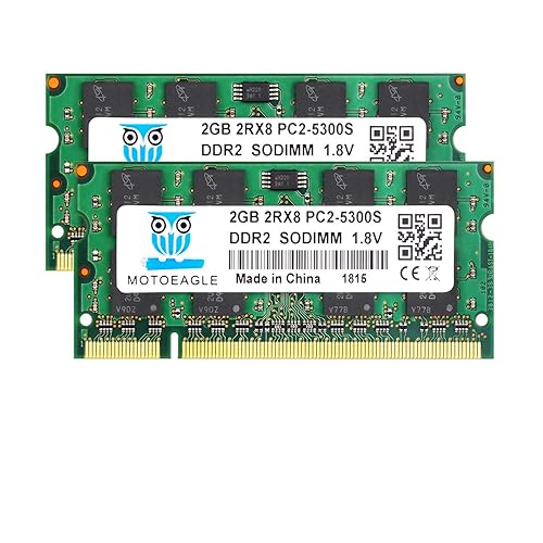 4gb Ram Pc 5300 PC2-5300 DDR2 667 Mhz Type RAM,DDR2 667MHz SODIMM