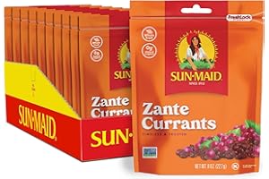 Sun-Maid California Sun-Dried Zante Currants - (10 Pack) 8 oz Resealable Bag - Dried Fruit for Healthy Snacks and School Lunches
