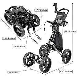 FLAGTAG Golf Push Cart 4 Wheels,Folding Golf