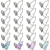 CHGCRAFT 24Pcs Alloy Butterfly Charms Antique Bronze Open Back Bezel Pendant Butterfly Pendants Open Bezel Charms Alloy Frame Pendants for Resin Jewelry Making