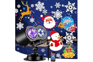 FLITI Brighter Christmas Projector Lights Outdoor,2025 Upgrade Holiday Projectors with 19HD Slides (Ocean Wave & Patterns), Weatherproof Christmas,Halloween Projector,Christmas Decorations for Light Show