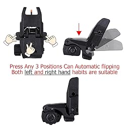 Fiber Optic Sights,Flip Up Front and Rear Backup