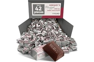 JO SWEETS Hershys Nuggets Dark Chocolate Candy - 1 Pound Approx 42 Count - Bulk Candy Individually Wrapped Snacks - Ideal for Chocolate Gift Box - Dark Chocolate Holiday Candy & Chocolate Bars Gift Candy - Nuggets Dark Chocolate Ideal Snacks For Adults & Kids