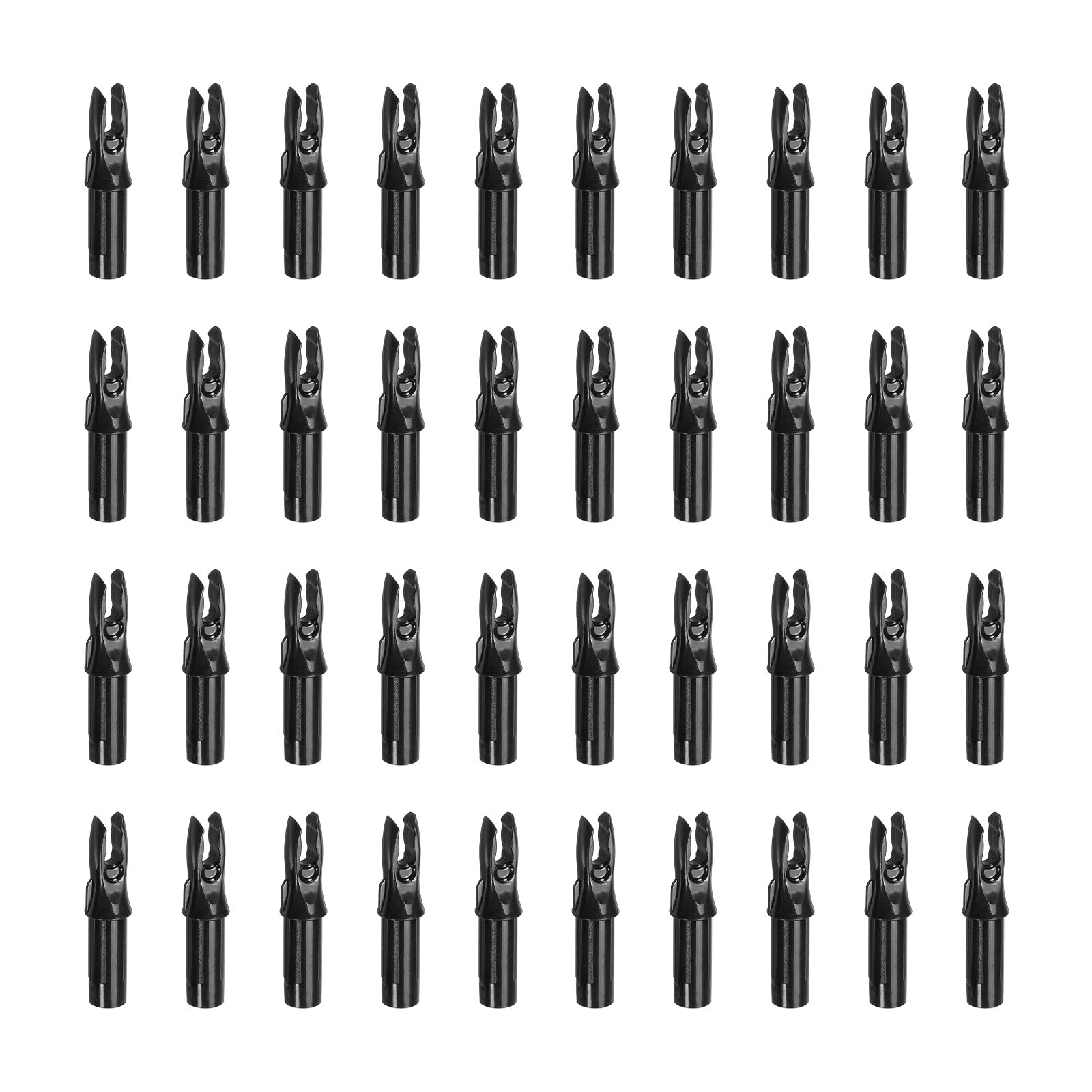 PATIKIL Archery Arrow Nocks 6.2mm 0.244", 40 Pack Insert Arrow Nock Replacement for Shooting, Black