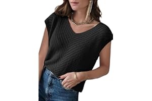 Dokotoo Women's Casual V Neck Ruffle Sleeve Summer Tank Tops Shirts