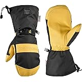 Men's Insulated HydraHyde Waterproof Grain Leather Hybrid Winter Mittens, Sewn-In Glove Liner, Extra Large (Wells Lamont 868)
