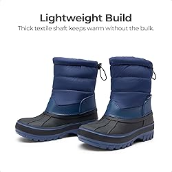 DREAM PAIRS Boys Girls Snow Boots Water-Resistant