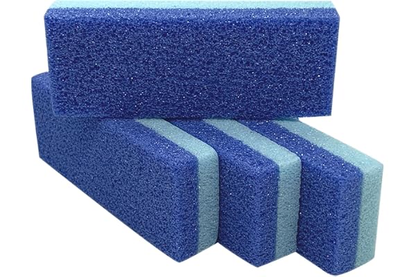 Maryton Foot Pumice Stone for Feet Hard Skin Callus Remover and Scrubber (Pack of 4) (Blue)