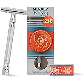 Merkur Classic 3-Piece Razor Double Edge Saftey Razor, Silver