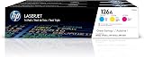 HP CF341A 126A Original LaserJet Toner Cartridge Cyan Magenta Yellow Multipack view 1