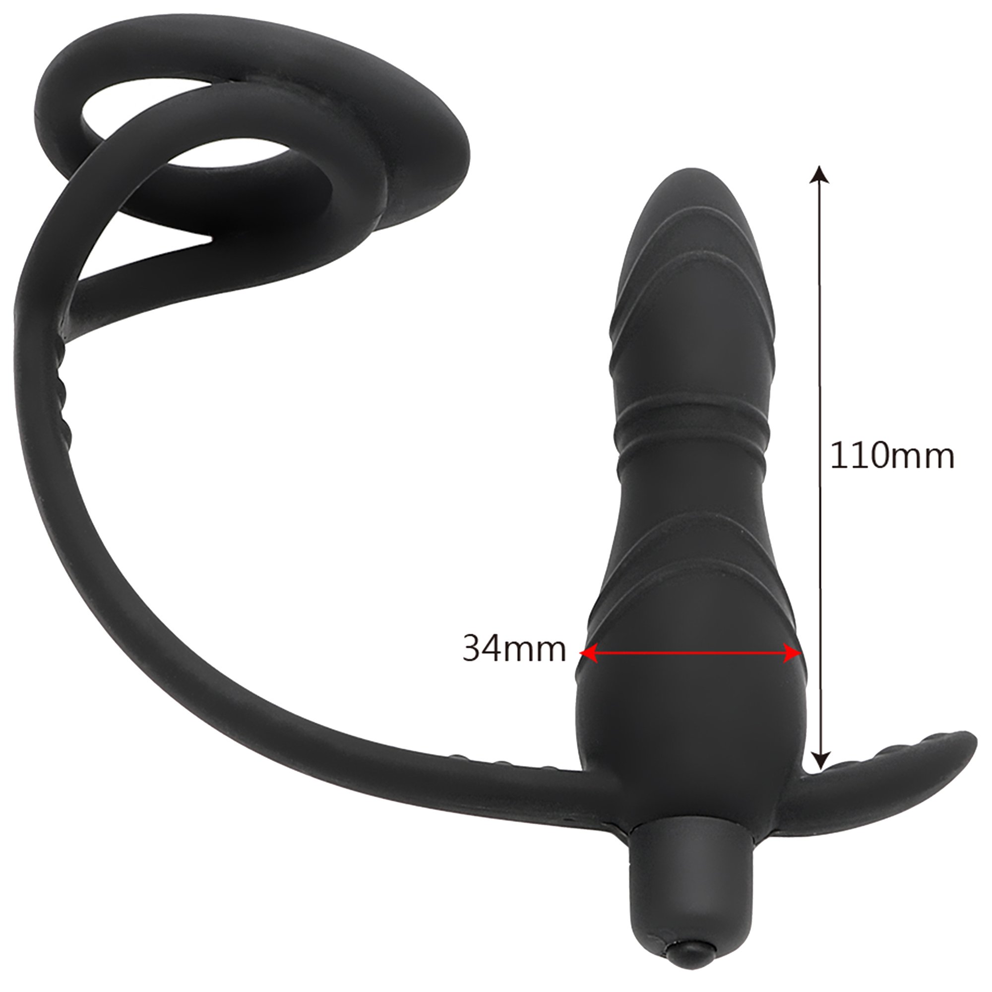 Analvibrator Massagegerät 100% Medizinisches Silikon Sexspielzeug für Paar Penis Cock Ring