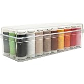 Threadsmith - 50 WT Cotton Thread Set &ndash; 27 Spools, 100 Meters Each &ndash; 3-Ply Mercerized Egyptian Cotton &ndash; Premium Sewing Thread in Reusable Box