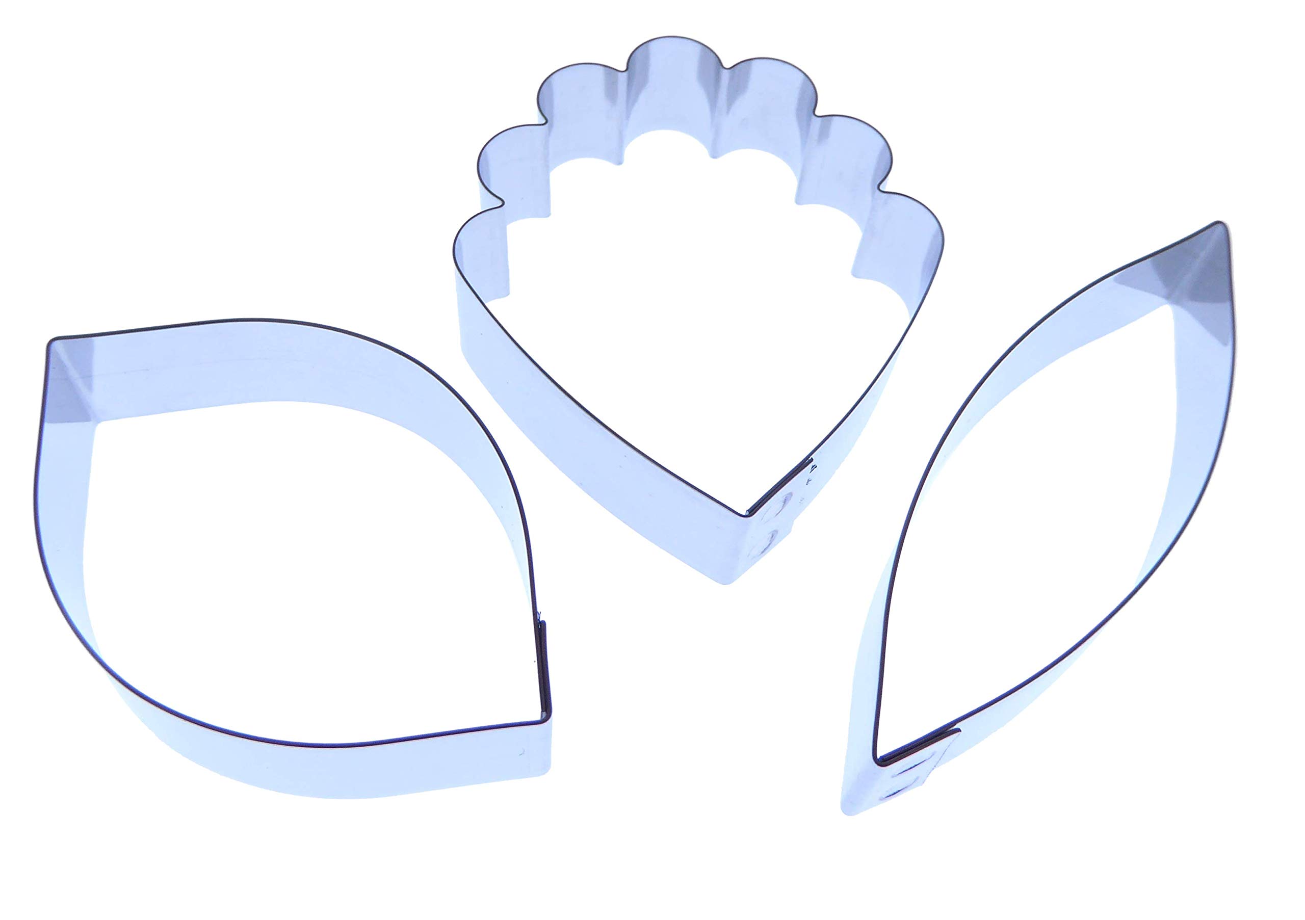 Valley Cutter Company Cattelya Orchid Set of 3 Stainless Steel Sugarcraft Cutters