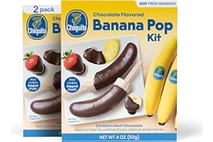 CONCORD FOODS Chiquita™ Chocolate Flavored Banana Pops – Fun, Easy-to-Make Frozen Treat – Just Add Fresh Bananas – 4oz (Pack of 2)