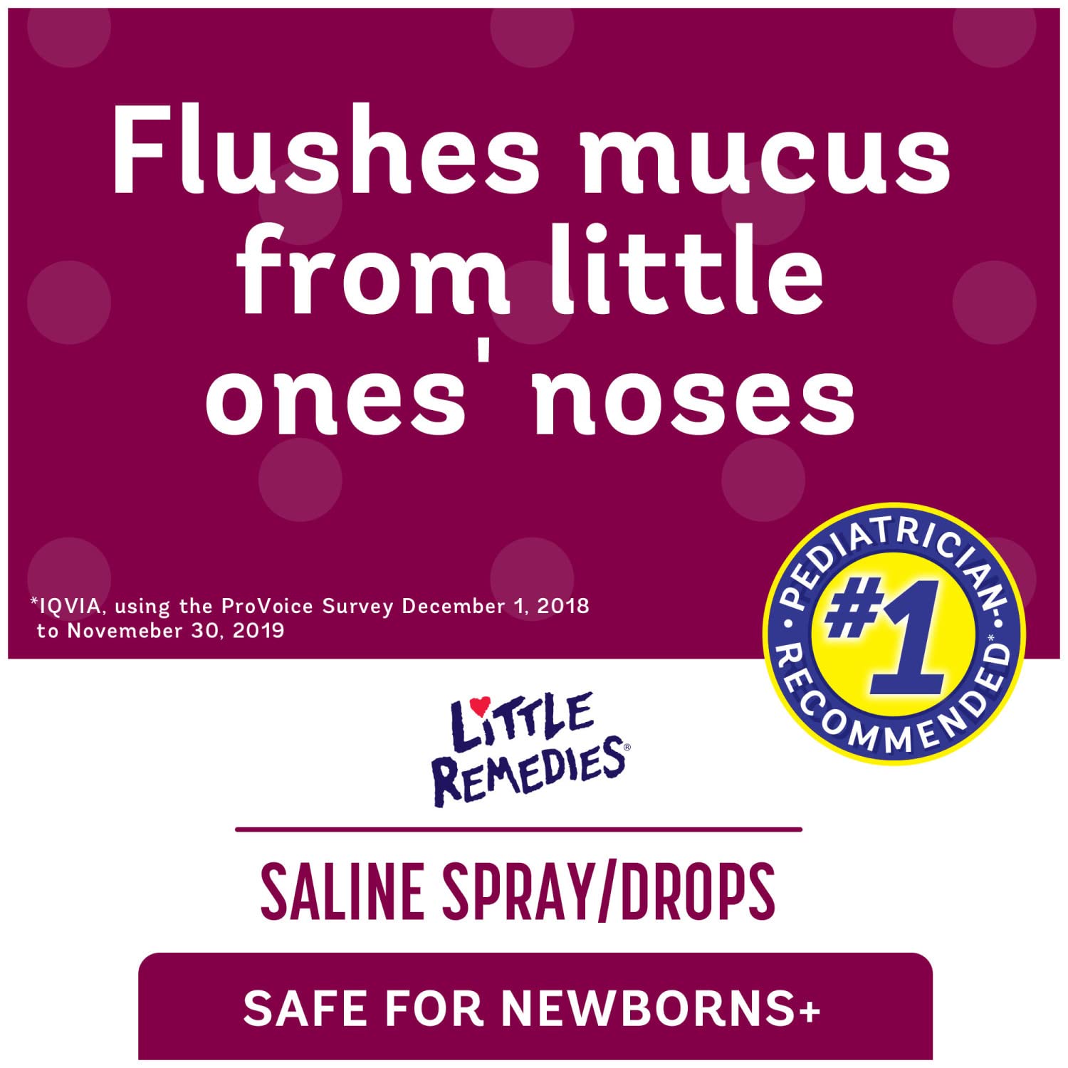 Little Remedies Sterile Baby Saline Nasal Spray and Drops, Safe for Newborns to Relieve Stuffy and Dry Noses, 0.5 Fl Oz, Pack of 3