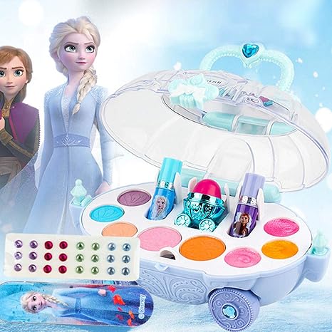 Amazon Co Jp アナと雪の女王2 子供メイクアップセット ディズニーソフィア 車型ままごと 子供 口紅 アイシャドー 化粧品おもちゃ 女の子 おままごと メイクアップおもちゃ 姫系 お化粧セット メイクアップ コスメティック子供 女の子 コスメ メイクアップセット ごっこ
