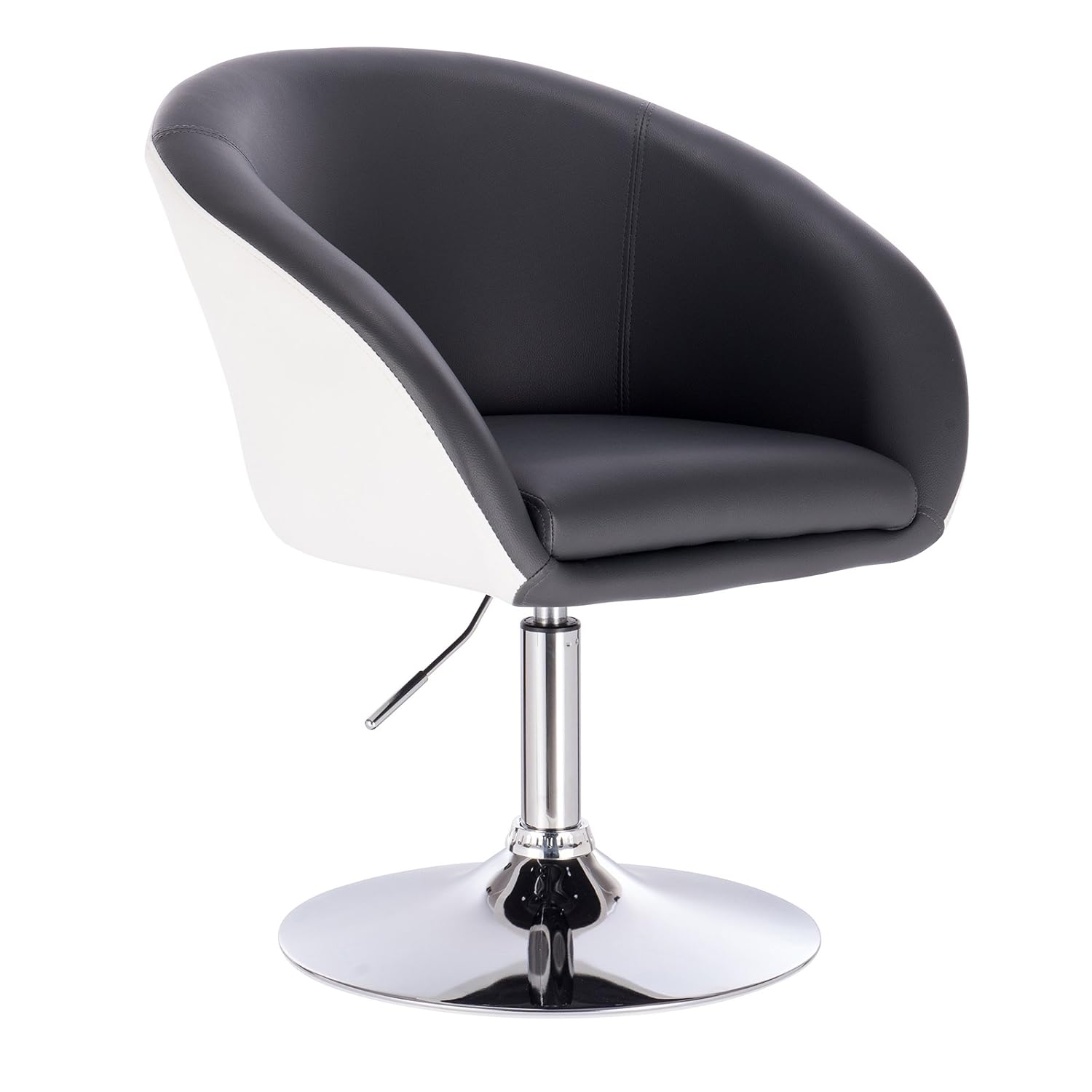 WOLTU Bar Stool Faux Leather Kitchen Stool Barstool Grey Seat Adjust 44