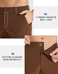Libin Men's Dress Pants 32" Comfy Business Casual