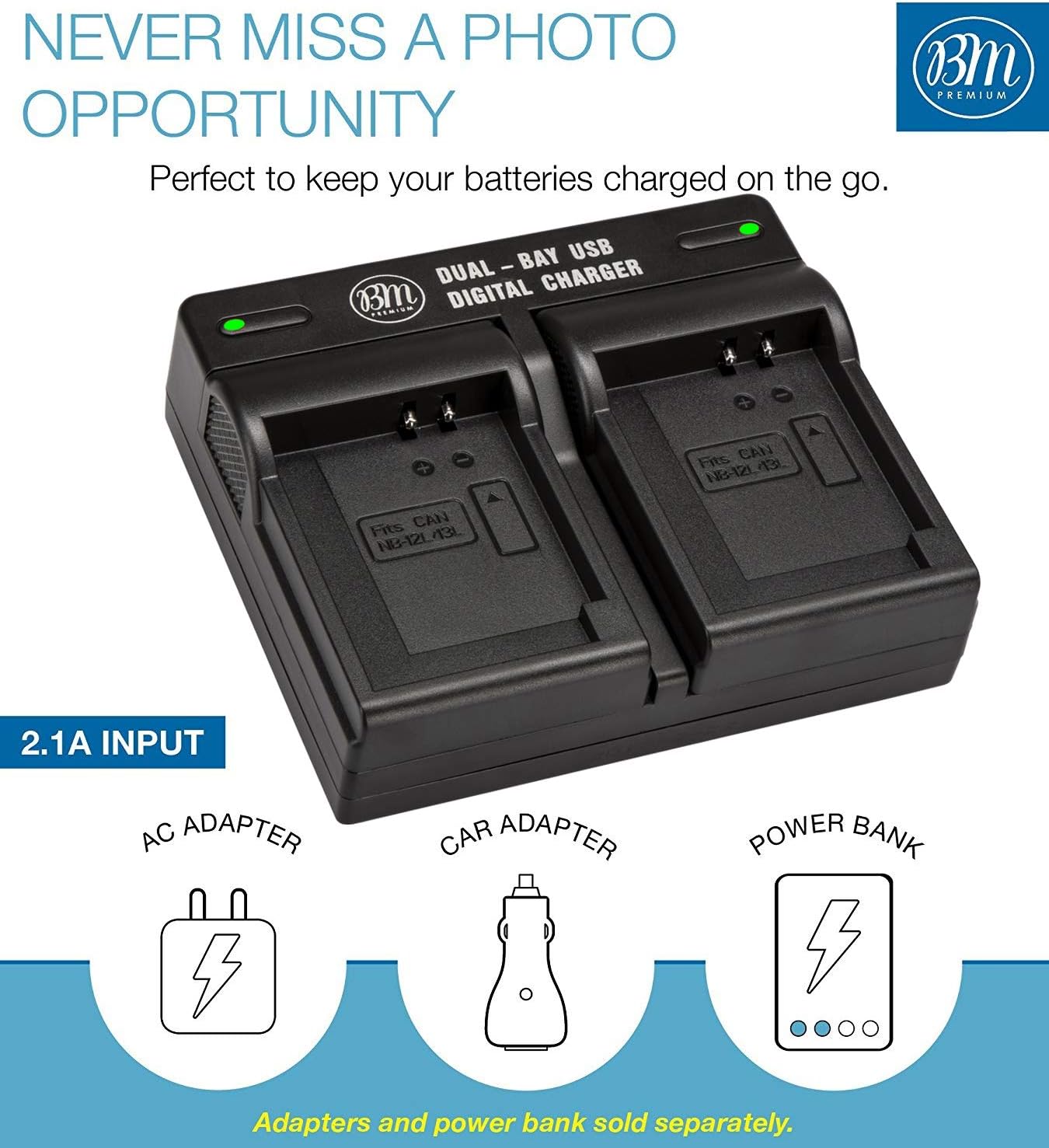 BM 2-Pack of NB-13L Batteries and Dual Battery Charger for Canon PowerShot SX740 HS, G1 X Mark III, G5 X, G5 X Mark II, G7 X, G7 X Mark II, G7 X Mark III, G9 X, G9 X Mark II, SX620 HS, SX720 HS Camera : Camera & Photo