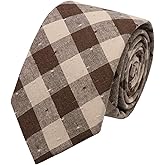 LHXzizizi Cotton Tie 2.56'' Mens Ties Plaid Skinny Neckties for Office Business Formal Casual Party School