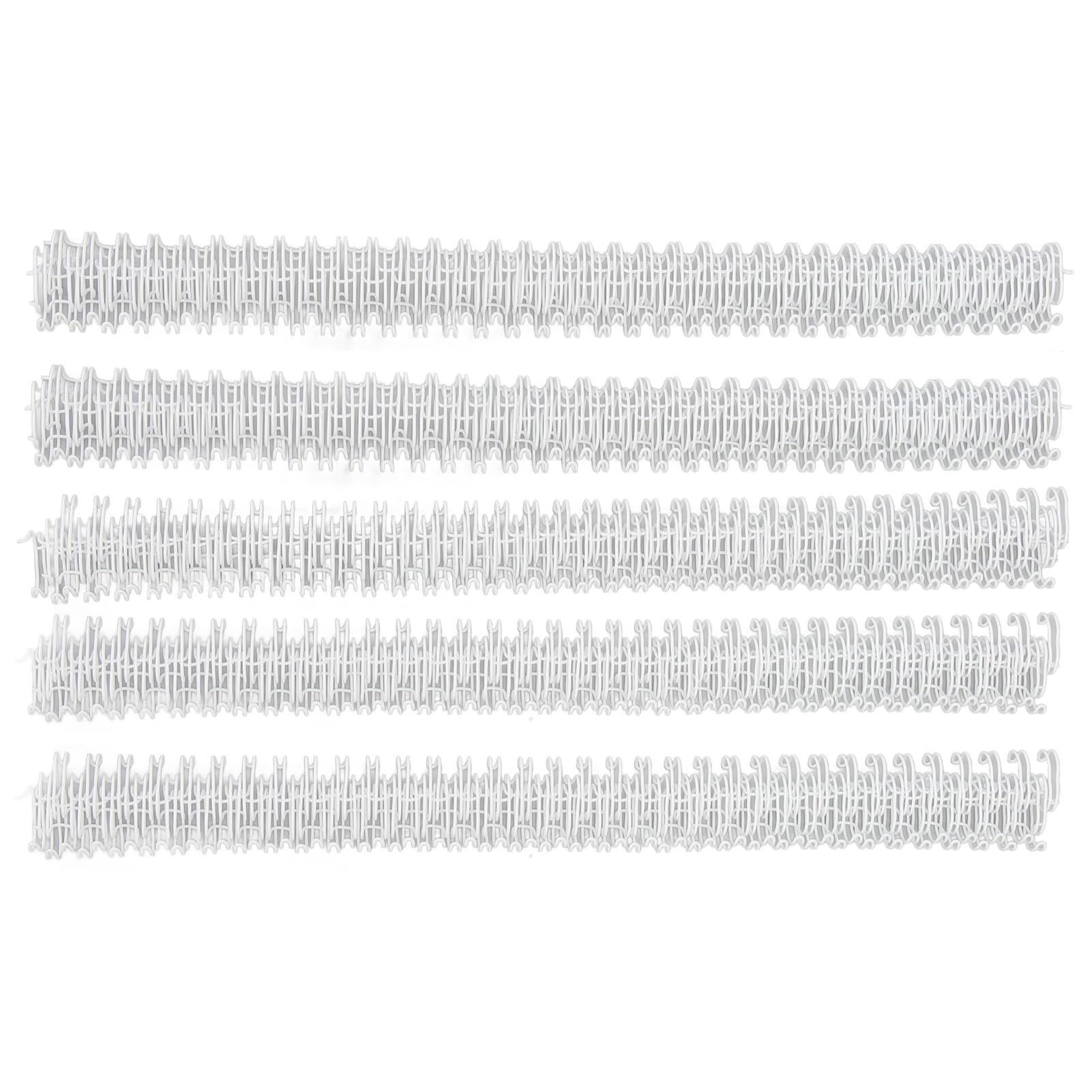 100Pcs Double Wire Binding Spine 9.5mm Diameter 3:1 Pitch 34 60 Sheet Capacity Set Kit for A4 Paper (White)