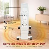 Belaco 11 Fin Oil Filled Radiator 2500W Portable Electric Heater Thermostat Grey view 8
