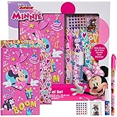 Disney Minnie Mouse Sparkle Journal Set for Kids, Journal Kit with Stickers and Gems